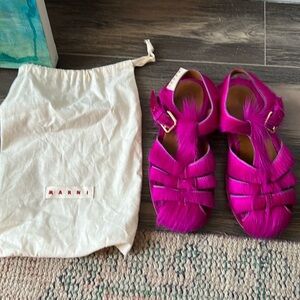 Marni pink calf hair Fisherman’s Sandal 39